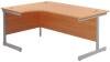 TC Single Leg Corner Desk - 1600 x 1200mm - Beech