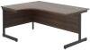 TC Single Leg Corner Desk - 1600 x 1200mm - Dark Walnut (8-10 Week lead time)