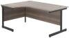 TC Single Leg Corner Desk - 1600 x 1200mm - Grey Oak