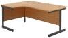 TC Single Leg Corner Desk - 1600 x 1200mm - Nova Oak