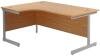 TC Single Leg Corner Desk - 1600 x 1200mm - Nova Oak