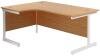 TC Single Leg Corner Desk - 1600 x 1200mm - Nova Oak