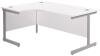 TC Single Leg Corner Desk 1800 x 1200mm - White