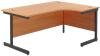 TC Single Leg Corner Desk - 1600 x 1200mm - Beech