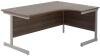 TC Single Leg Corner Desk - 1600 x 1200mm - Dark Walnut (8-10 Week lead time)