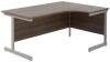 TC Single Leg Corner Desk 1800 x 1200mm - Dark Walnut (8-10 Week lead time)