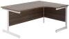 TC Single Leg Corner Desk - 1600 x 1200mm - Dark Walnut (8-10 Week lead time)