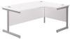 TC Single Leg Corner Desk - 1600 x 1200mm - White