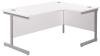 TC Single Leg Corner Desk 1800 x 1200mm - White