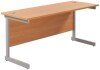 TC Single Upright Rectangular Desk with Single Cantilever Legs - 1600mm x 600mm - Beech