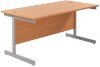 TC Single Upright Rectangular Desk with Single Cantilever Legs - 1800mm x 800mm - Beech