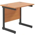 TC Single Upright Rectangular Desk with Single Cantilever Legs - 800mm x 600mm