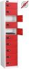 Probe LapBox 10 Compartment Locker - 1780 x 380 x 460mm - Red (Similar to BS 04 E53)