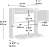 Teknik Hampstead Park Wall Mounted Folding Desk - 714 x 160mm