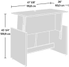 Teknik Vertex Sit-Stand Bourbon Home Desk - 1198 x 660mm