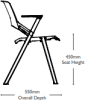 KI Myke 4 Leg Side Chair - Arm Set