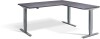 Lavoro Advance Corner Height Adjustable Desk - 1800 x 1600mm - Anthracite Sherman Oak