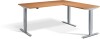 Lavoro Advance Corner Height Adjustable Desk - 1600 x 1600mm - Beech