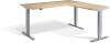 Lavoro Advance Corner Height Adjustable Desk - 1600 x 1600mm - Maple