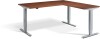 Lavoro Advance Corner Height Adjustable Desk - 1800 x 1600mm - Natural Dijon Walnut