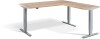 Lavoro Advance Corner Height Adjustable Desk - 1600 x 1600mm - Timber