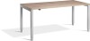 Lavoro Crown Height Adjustable Desk - 1800 x 800mm - Grey Nebraska Oak