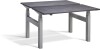 Lavoro Duo Height Adjustable Desk - 1400 x 800mm - Anthracite Sherman Oak