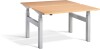 Lavoro Duo Height Adjustable Desk - 1400 x 800mm - Beech