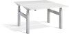 Lavoro Duo Height Adjustable Desk - 1200 x 800mm - White