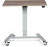 Lavoro Flex 4 Wheel Mobile Desk - 800 x 600mm - Grey Nebraska Oak