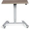 Lavoro Flex 4-wheel Mobile Desk 900 x 600mm - Grey Nebraska Oak