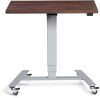 Lavoro Flex 4 Wheel Mobile Desk - 800 x 600mm - Natural Dijon Walnut