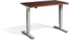 Lavoro Mini Height Adjustable Desk - 1000 x 600mm - Natural Dijon Walnut