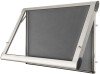 Spaceright Premium FlameShield Internal Showcase - 1005 x 735mm - Aluminium Frame & Grey Felt