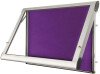 Spaceright Premium FlameShield Internal Showcase - 1005 x 735mm - Aluminium Frame & Plum Felt