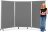 Spaceright Tri Screen Mobile Partitions And Display - Grey