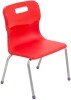 Titan 4 Leg Classroom Chair - (6-8 Years) 350mm Seat Height - Red