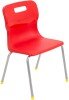 Titan 4 Leg Classroom Chair - (8-11 Years) 380mm Seat Height - Red