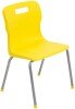 Titan 4 Leg Classroom Chair - (8-11 Years) 380mm Seat Height - Yellow