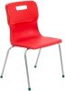 Titan 4 Leg Classroom Chair - (11-14 Years) 430mm Seat Height - Red