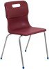 Titan 4 Leg Classroom Chair - (14+ Years) 460mm Seat Height - Burgundy