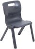Titan One Piece Classroom Chair - (8-11 Years) 380mm Seat Height - Charcoal