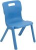 Titan One Piece Classroom Chair - (8-11 Years) 380mm Seat Height - Sky Blue