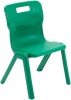 Titan One Piece Classroom Chair - (6-8 Years) 350mm Seat Height - Green