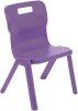 Titan One Piece Classroom Chair - (6-8 Years) 350mm Seat Height - Purple