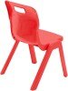 Titan One Piece Classroom Chair - (6-8 Years) 350mm Seat Height - Red
