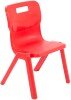 Titan One Piece Classroom Chair - (8-11 Years) 380mm Seat Height - Red