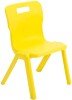 Titan One Piece Classroom Chair - (8-11 Years) 380mm Seat Height - Yellow