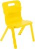 Titan One Piece Classroom Chair - (6-8 Years) 350mm Seat Height - Yellow