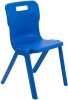 Titan One Piece Classroom Chair - (11-14 Years) 430mm Seat Height - Blue